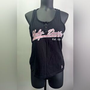 Harley-Davidson Black and Pink Tank Top Breast Cancer Awareness